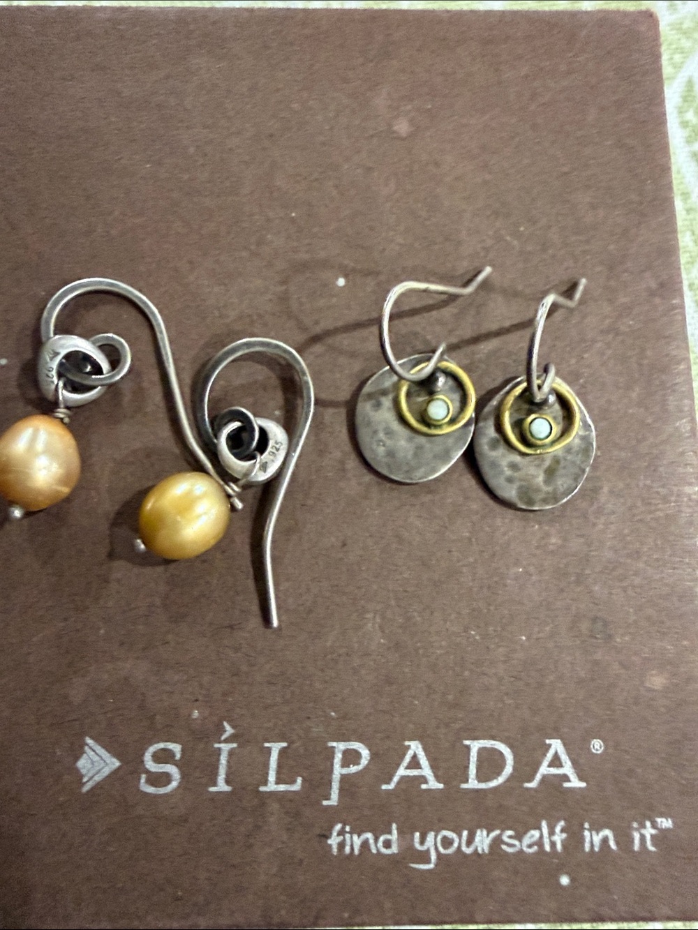Silpada earrings - 2 pairs - vintage